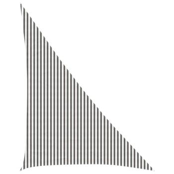 ARDEBO.de - Sonnensegel Hellgrau und Weiß 4 x 5 x 6,8 m HDPE