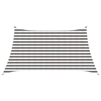 ARDEBO.de - Sonnensegel Rechteckig 3/4 x 2 m HDPE Hellgrau und Weiß