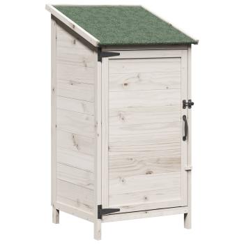 Gartenschuppen Weiß 59 x 56 x 113,5 cm Massivholz aus Fichte