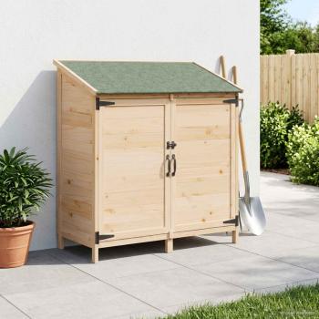 ARDEBO.de - Gartenschuppen mit Dach mit Schloss Natur 106,5 x 56 x 113,5 cm