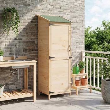 ARDEBO.de - Gartenschuppen Natur 59,5 x 56 x 176,5 cm Massivholz aus Fichte