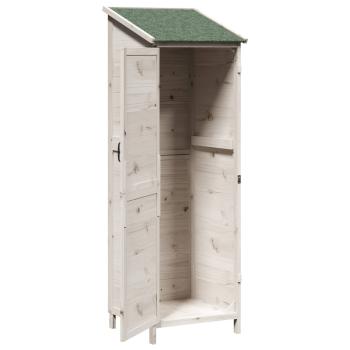 Gartenschuppen Weiß 59,5 x 56 x 176,5 cm Massivholz aus Fichte