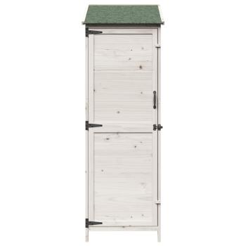 Gartenschuppen Weiß 59,5 x 56 x 176,5 cm Massivholz aus Fichte