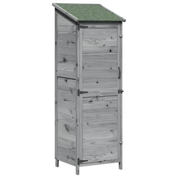 Gartenschuppen Grau 59,5 x 56 x 176,5 cm Massivholz aus Fichte