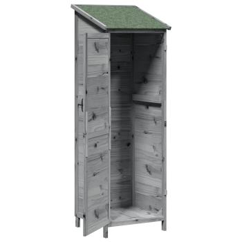 Gartenschuppen Grau 59,5 x 56 x 176,5 cm Massivholz aus Fichte