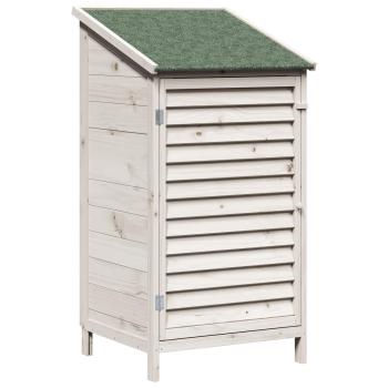 Gartenschuppen Weiß 59,5 x 56 x 113,5 cm Massivholz aus Fichte