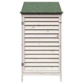 Gartenschuppen Weiß 59,5 x 56 x 113,5 cm Massivholz aus Fichte