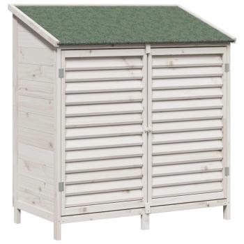 Gartenschuppen Weiß 106 x 56 x 113,5 cm Massivholz aus Fichte