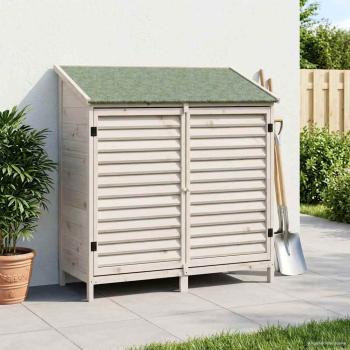 Gartenschuppen Weiß 106 x 56 x 113,5 cm Massivholz aus Fichte