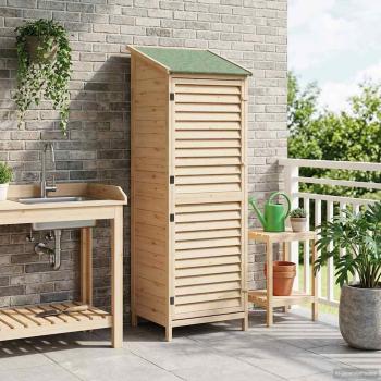 ARDEBO.de - Gartenschuppen Natur 59 x 56 x 176 cm Massivholz aus Fichte