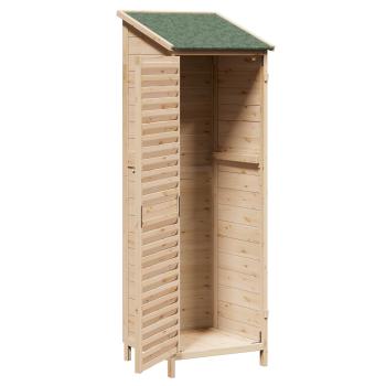 Gartenschuppen Natur 59 x 56 x 176 cm Massivholz aus Fichte