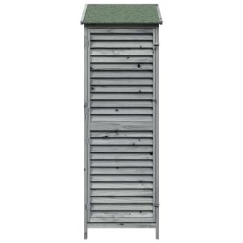 Gartenschuppen Grau 59 x 56 x 176 cm Massivholz aus Fichte