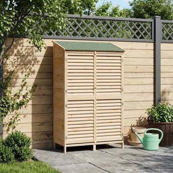 Gartenschuppen Natur 106 x 56 x 176,5 cm Massivholz aus Fichte