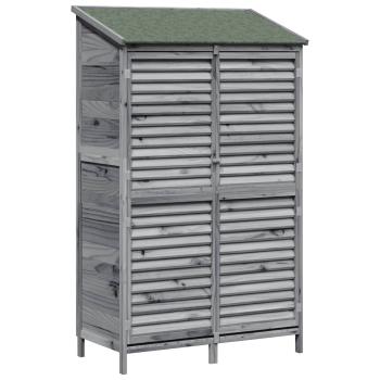 Gartenschuppen Grau 106 x 56 x 176,5 cm Massivholz aus Fichte