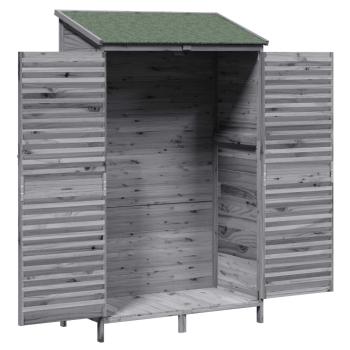 Gartenschuppen Grau 106 x 56 x 176,5 cm Massivholz aus Fichte