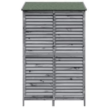 Gartenschuppen Grau 106 x 56 x 176,5 cm Massivholz aus Fichte