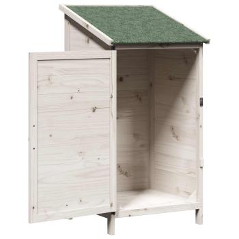 Gartenschuppen Weiß 59,5 x 56 x 113,5 cm Massivholz aus Fichte