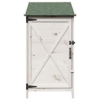 Gartenschuppen Weiß 59,5 x 56 x 113,5 cm Massivholz aus Fichte