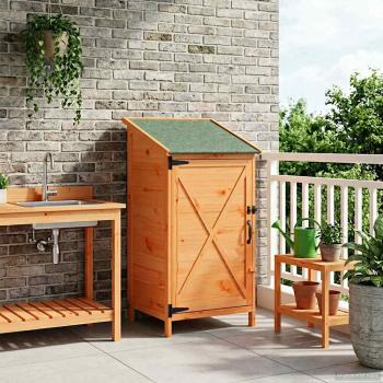 ARDEBO.de - Gartenschuppen Braun 59,5 x 56 x 113,5 cm Massivholz aus Fichte