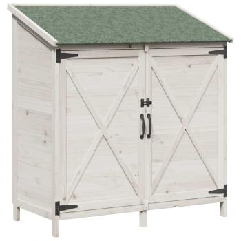 Gartenschuppen Weiß 106 x 56 x 113,5 cm Massivholz aus Fichte