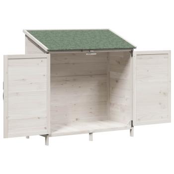 Gartenschuppen Weiß 106 x 56 x 113,5 cm Massivholz aus Fichte