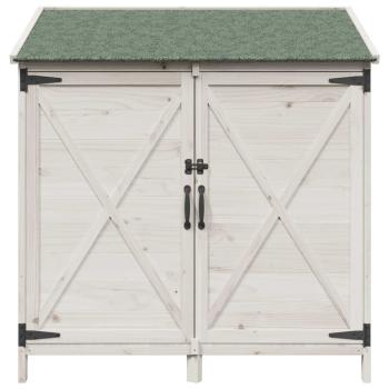 Gartenschuppen Weiß 106 x 56 x 113,5 cm Massivholz aus Fichte