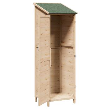 Gartenschuppen Natur 59,5 x 56 x 176,5 cm Massivholz aus Fichte