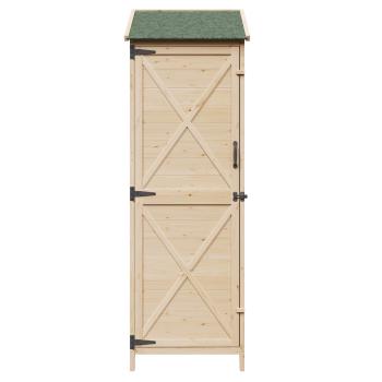 Gartenschuppen Natur 59,5 x 56 x 176,5 cm Massivholz aus Fichte