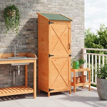 ARDEBO.de - Gartenschuppen Braun 59,5 x 56 x 176,5 cm Massivholz aus Fichte