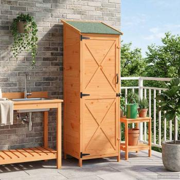 Gartenschuppen Braun 59,5 x 56 x 176,5 cm Massivholz aus Fichte
