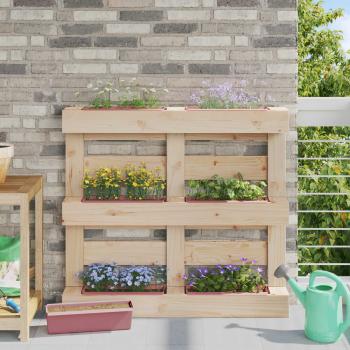 ARDEBO.de - Blumenboxen für Euro-Paletten 24 stk. Braun 36 x 13,5 x 9,5 cm