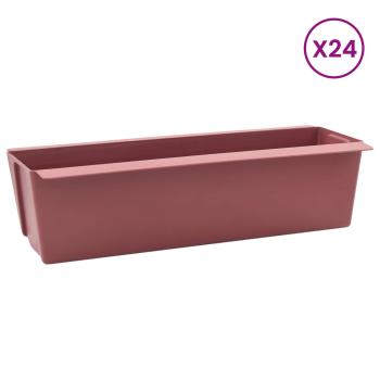 Blumenboxen für Euro-Paletten 24 stk. Braun 36 x 13,5 x 9,5 cm