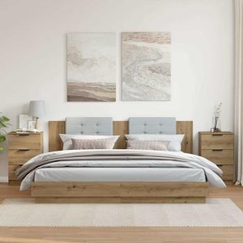 ARDEBO.de - Nachttische 2 Stk. Artisan-Eiche 40x36x65 cm Holzwerkstoff