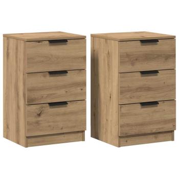 Nachttische 2 Stk. Artisan-Eiche 40x36x65 cm Holzwerkstoff
