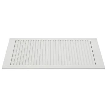 Schranktüren Lamellen-Design 2 Stk Weiß 99,3x39,4 cm Massivholz