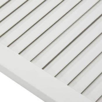 Schranktüren Lamellen-Design 2 Stk Weiß 99,3x39,4 cm Massivholz