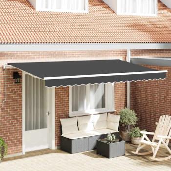 ARDEBO.de - Ausziehbare Markise Anthrazit 400 x 200 cm Stoff
