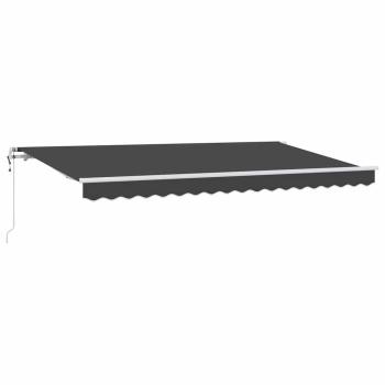Ausziehbare Markise Anthrazit 400 x 200 cm Stoff