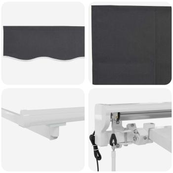 Ausziehbare Markise Anthrazit 400 x 200 cm