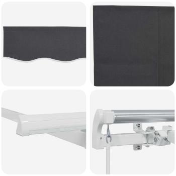 Einziehbare Markise Anthrazit 400 x 200 cm