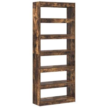 Bücherregal 6 Ebenen 80 x 30 x 198 cm Holzwerkstoff
