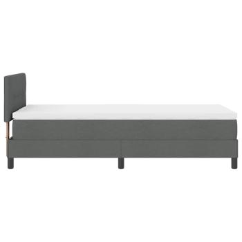 Boxspringbett mit Kopfteil Dunkelgrau 80 x 200 cm Stoff
