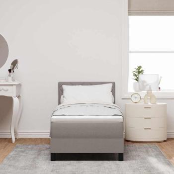 Boxspringbett mit Kopfteil Taupe 80 x 200 cm Stoff