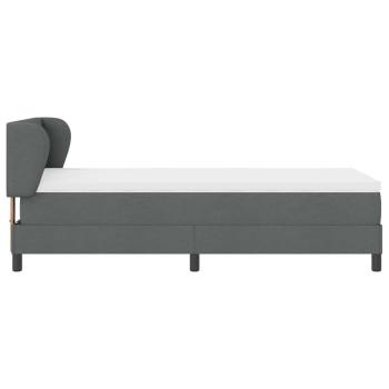 Boxspringbett mit Kopfteil Dunkelgrau 80 x 200 cm Stoff