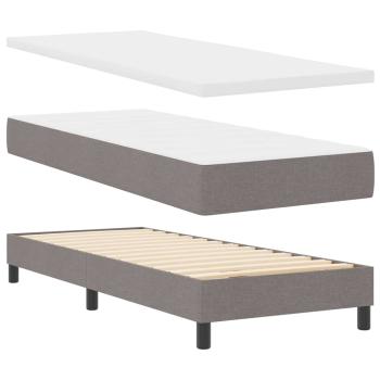 Boxspringbett mit Matratze mit Kopfteil Taupe 80 x 200 cm Stoff