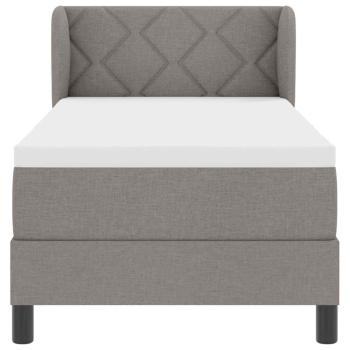 Boxspringbett mit Matratze mit Kopfteil Taupe 80 x 200 cm Stoff