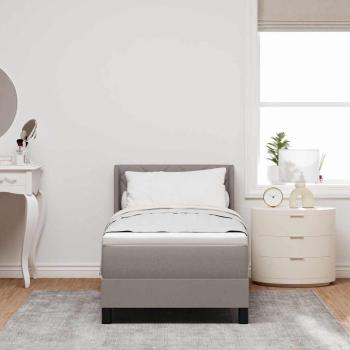 Boxspringbett mit Kopfteil Taupe 200 x 80 cm Stoff