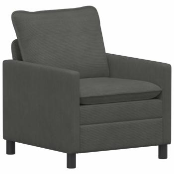 Sofa Set 2 stk. Dunkelgrau Stoff
