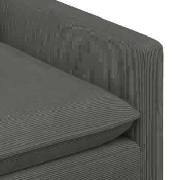 Sofa Set 2 stk. Dunkelgrau Stoff