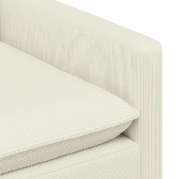 Sofa Set 2 stk. Creme Stoff